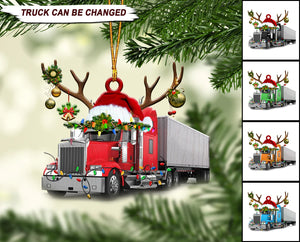 Trucker Personalized Custom Shaped Ornament, Christmas Gift For Truck Driver