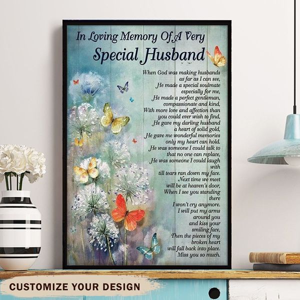 Personalized In Loving Memory Of Very Special Husband Poster
