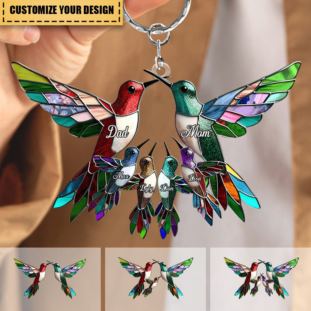 Family Members Hummingbird Together Personalized Acrylic Keychain Laihair family-members-hummingbird-together-personalized-acrylic-keychain-laihair