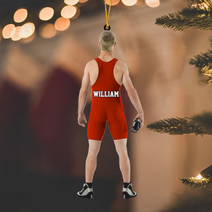 Custom Personalized Wrestler Christmas Ornament,Great Gift for WWE/MMA Lovers