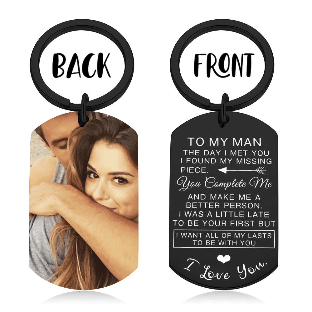 For Husband - I Want All Of My Lasts To Be With You Keychain,Upload Photo