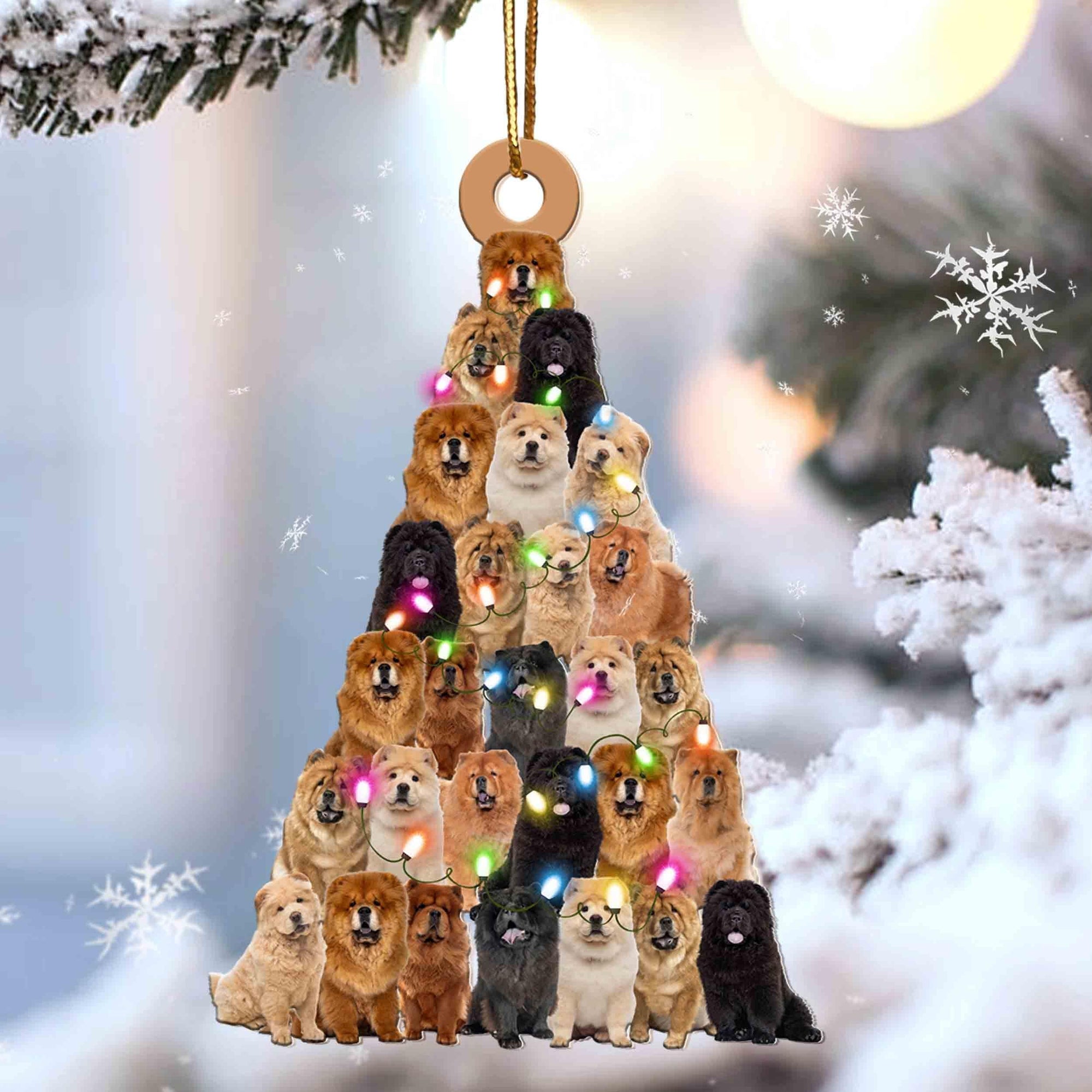 Chow chow lovely tree gift for chow chow gift for dog mom ornament