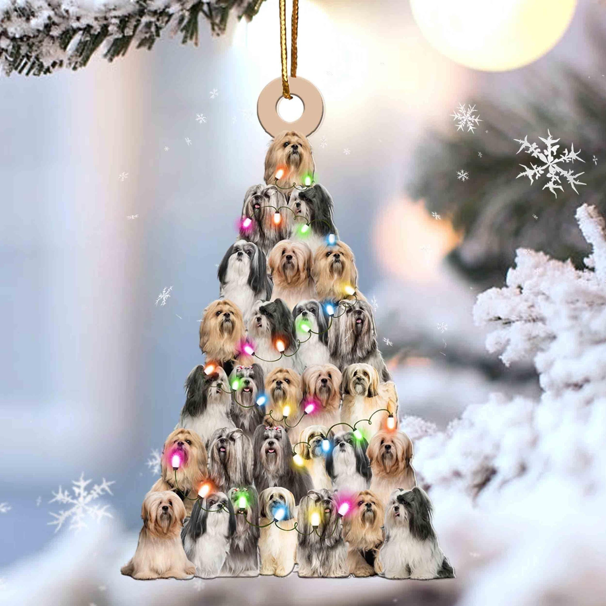 Lhasa Apso lovely tree gift for lhasa apso gift for dog mom ornament