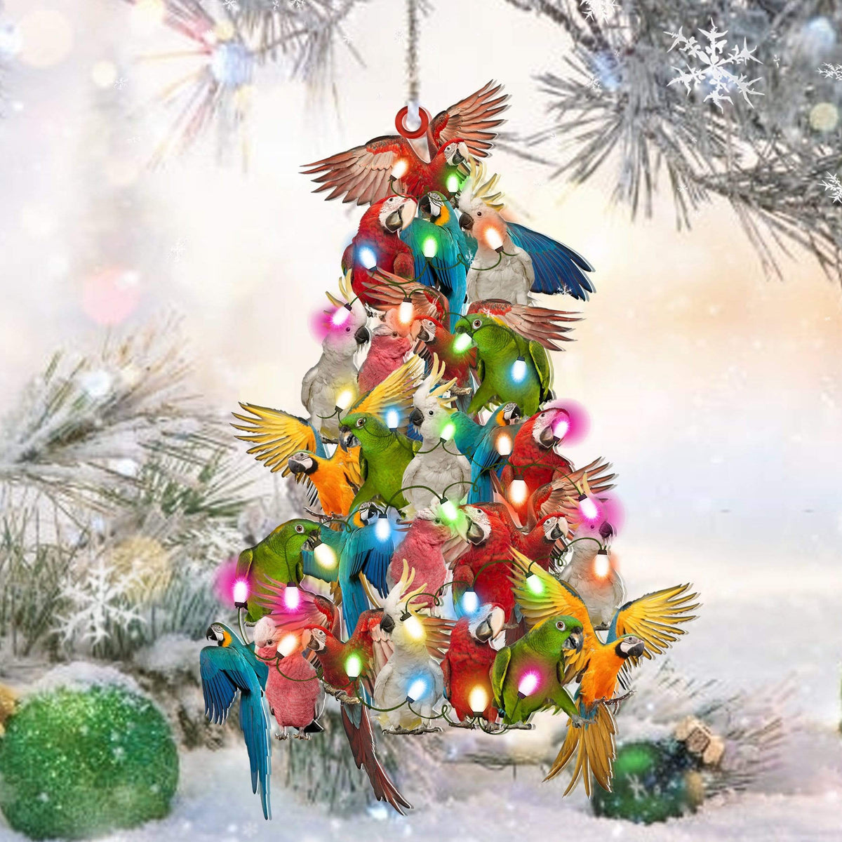 Parrot lovely tree gift for parrot lover gift for bird lover ornament