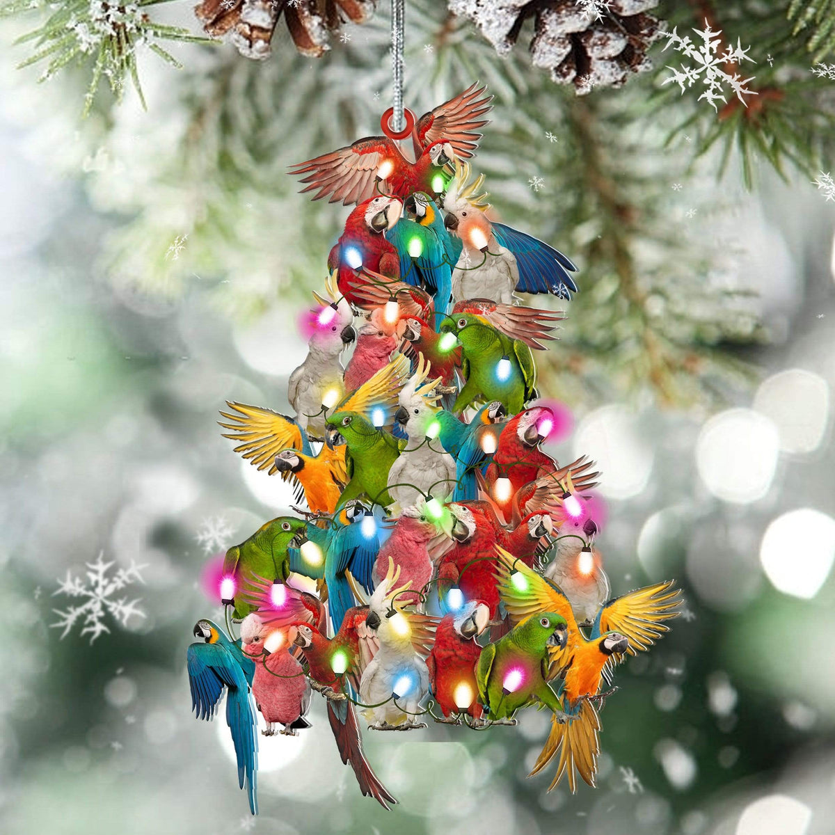 Parrot lovely tree gift for parrot lover gift for bird lover ornament