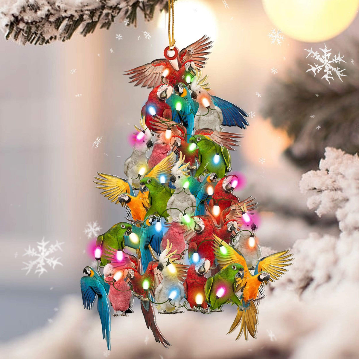 Parrot lovely tree gift for parrot lover gift for bird lover ornament