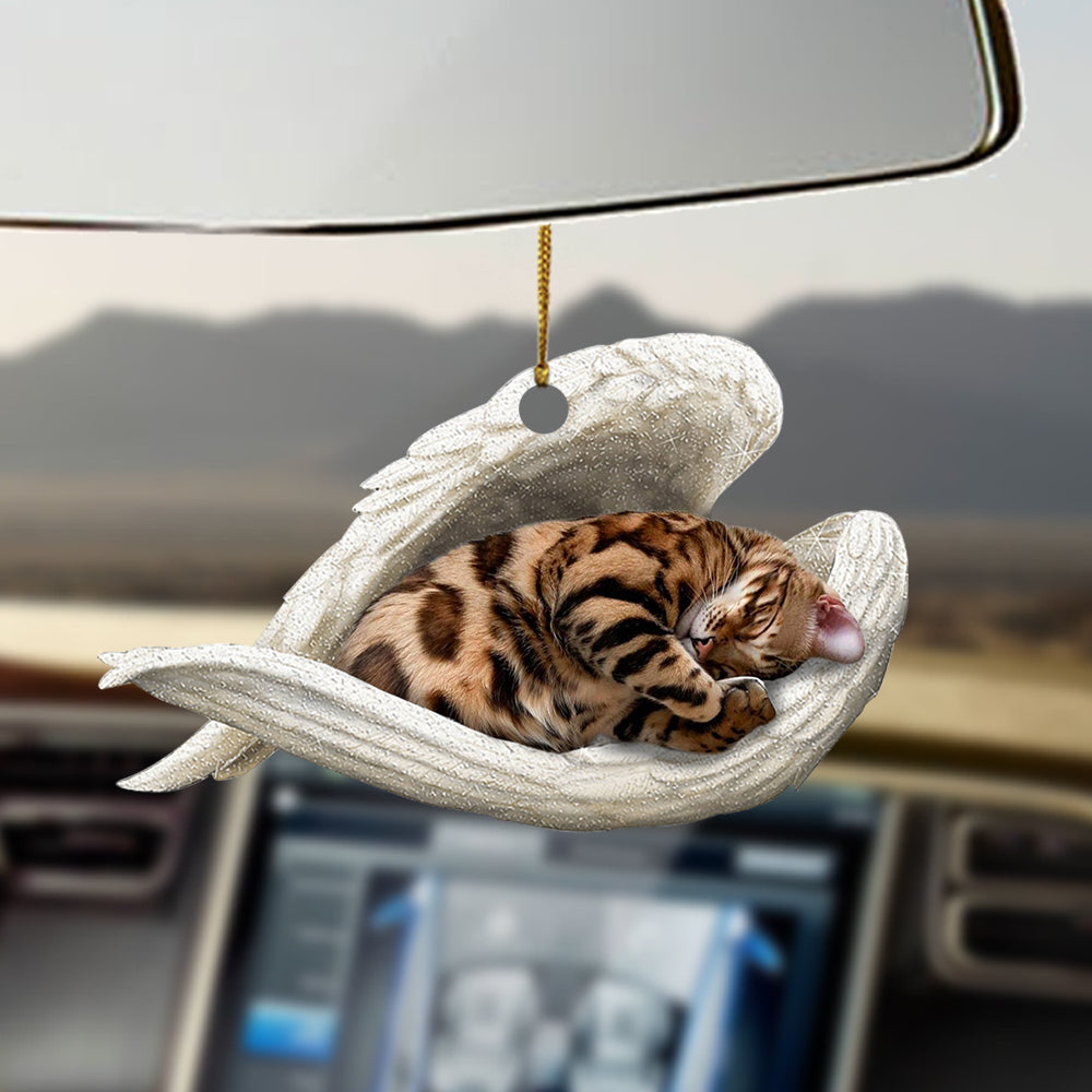 Bengal sleeping angel Bengal lovers cat moms ornament