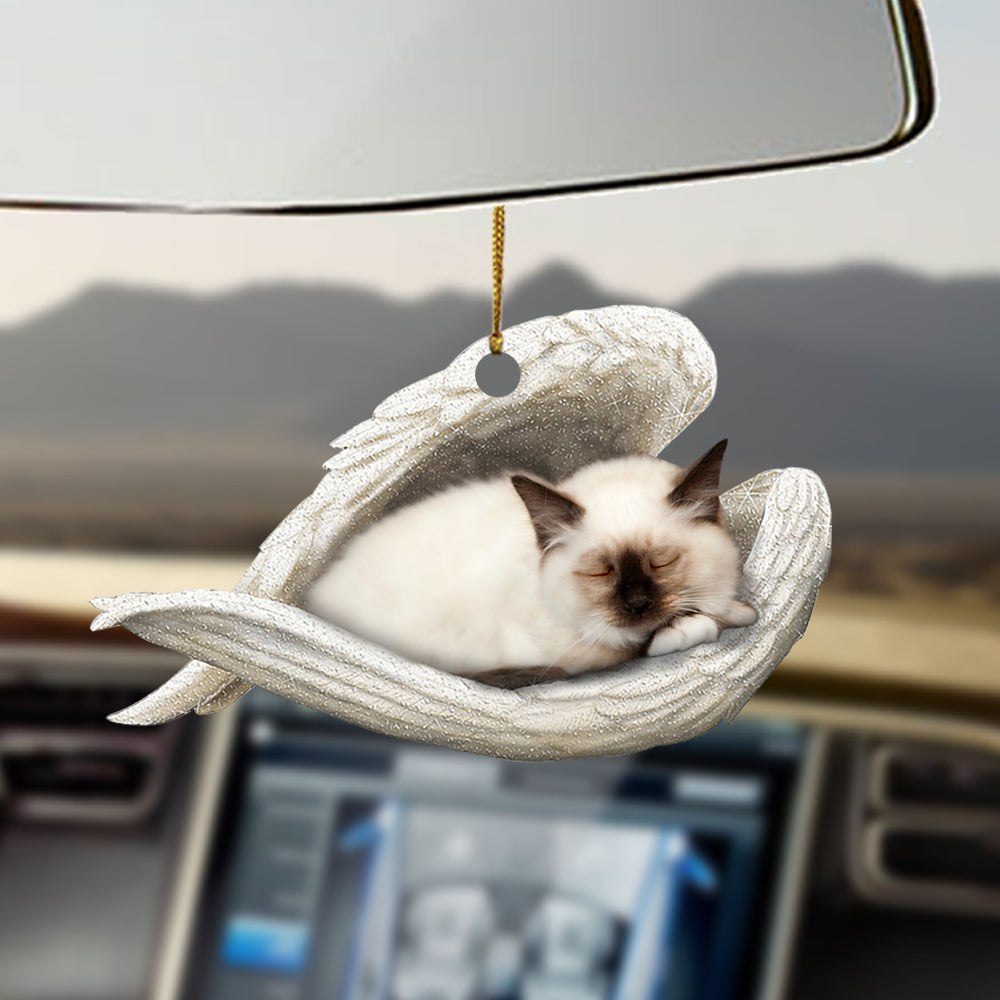 Birman cats sleeping angel Birman cats lovers cat moms ornament
