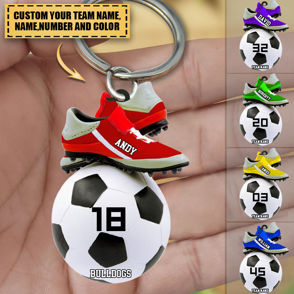 2022 Personalized Soccer Shoes Acrylic Keychain-Great Gift Idea For Soccer Players & Soccer Lovers