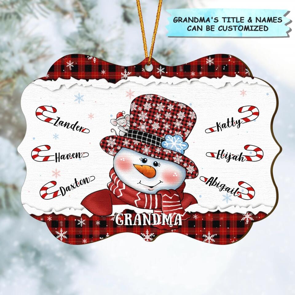 Personalized Wood Ornament - Gift For Grandma - Grandma's Sweethearts