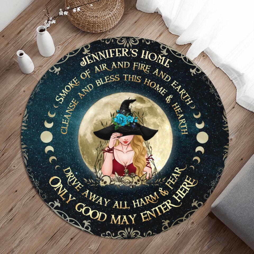Custom Personalized Witch Round Rug - Gift Idea For Halloween/ Wicca D ...