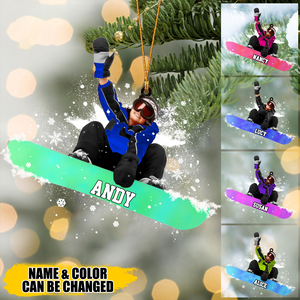 New Release Personalized Snowboarding/Skiing Christmas Ornament-Great Gift idea For Snowboarding Lovers