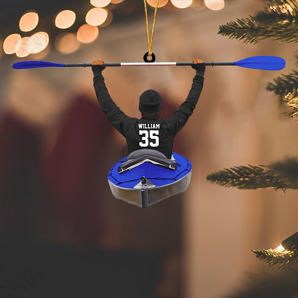 Custom Personalized Kayak Player Christmas Ornament, Gift For Kayak Lovers