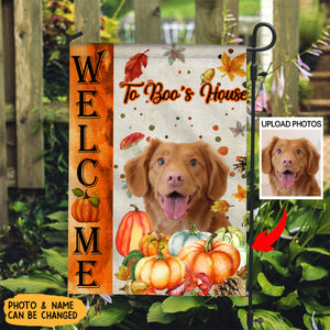 Welcome To My House - Personalized Photo Dog Garden Flag, Gift For Pet Lovers