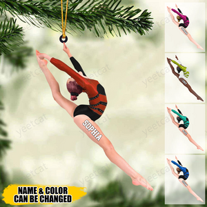 Personalized Gymnastics Acrylic Christmas Ornament - Gift For Gymnasts