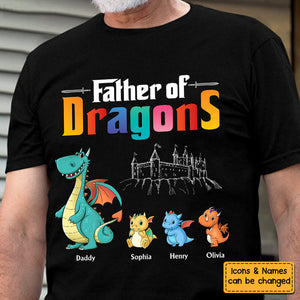 Father Of Dragons Personalized Custom Unisex T-shirt - Father's Day, Birthday Gift For Dad