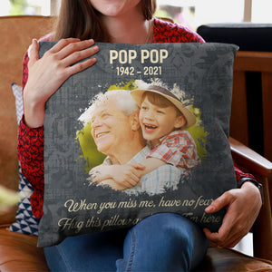 Hug This Pillow And Know I'm Here - Personalized Pillow - Memorial Gift For Family Members