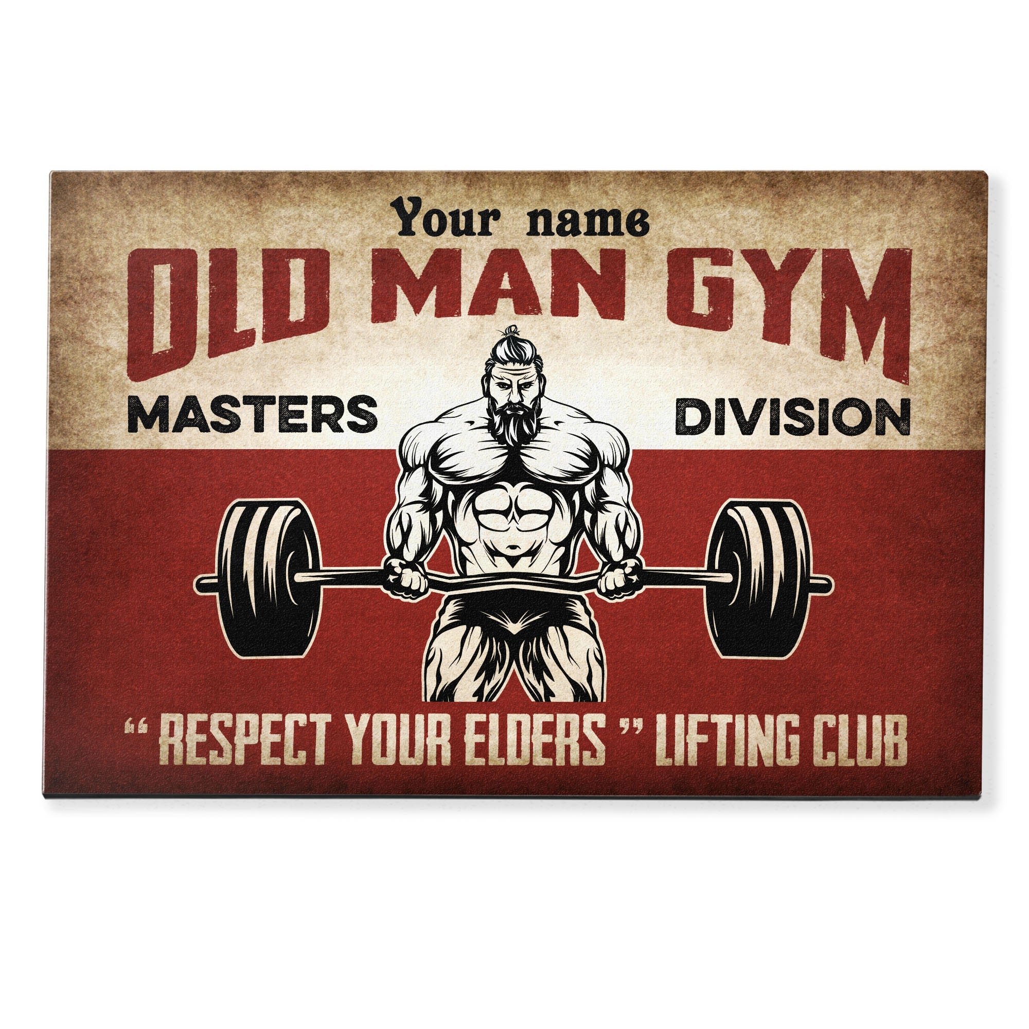 Old Man Gym - Personalized Doormat - Gift For Gymer - Old Man Lifting