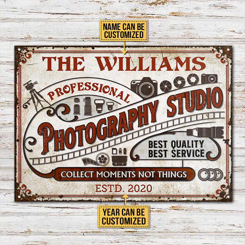 Personalized Photography Studio Sign Collect Moments Not Things Custom ...