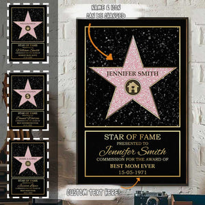 Star Of Fame Custom Poster Gift For Family
