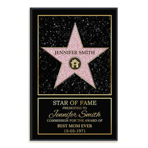 Star Of Fame Custom Poster Gift For Family