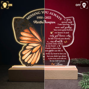 The Day God Took You Home - Personalized 3D LED Light Wooden Base - Memorial Gift For Family Members, Loss Of A Loved One, Dad, Mom, Grandpa, Grandma