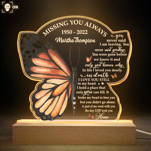 The Day God Took You Home - Personalized 3D LED Light Wooden Base - Memorial Gift For Family Members, Loss Of A Loved One, Dad, Mom, Grandpa, Grandma