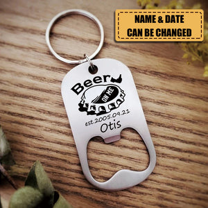 Custom Bottle Opener Keychain, Beer Dad , Personalized Gift