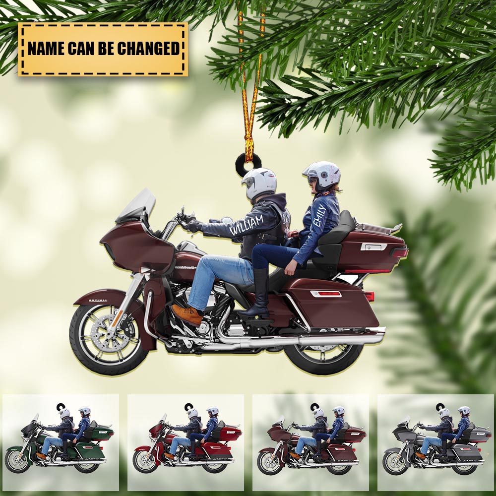 2022 New Release Personalized Biker Couple Ultra Limited Motorcycle Ornament