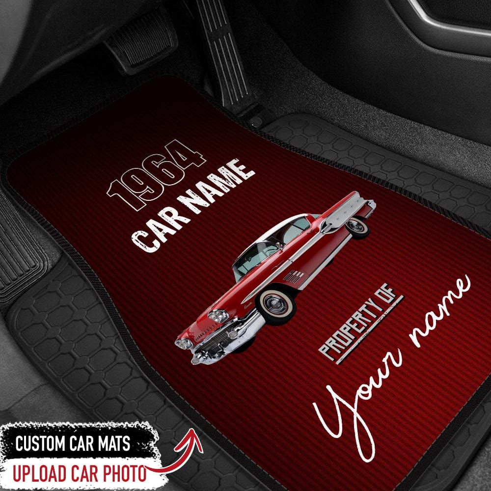 Car mats Personalized Gift, Upload car photos, Customize background, your name, car name & year