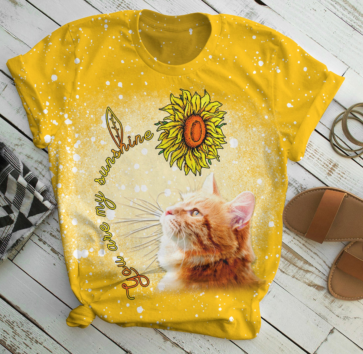 Cat my sunshine All Over Print T-shirt