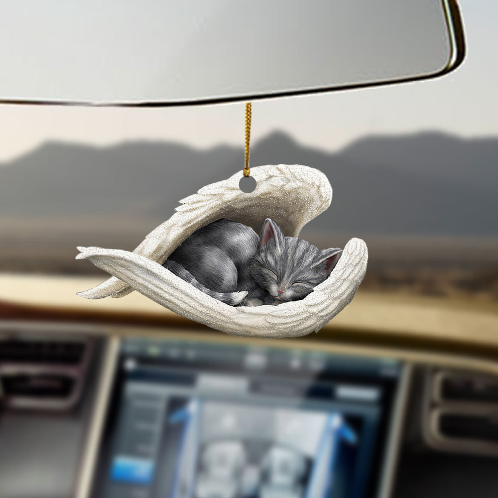 Cat sleeping angel cat lovers cat moms ornament