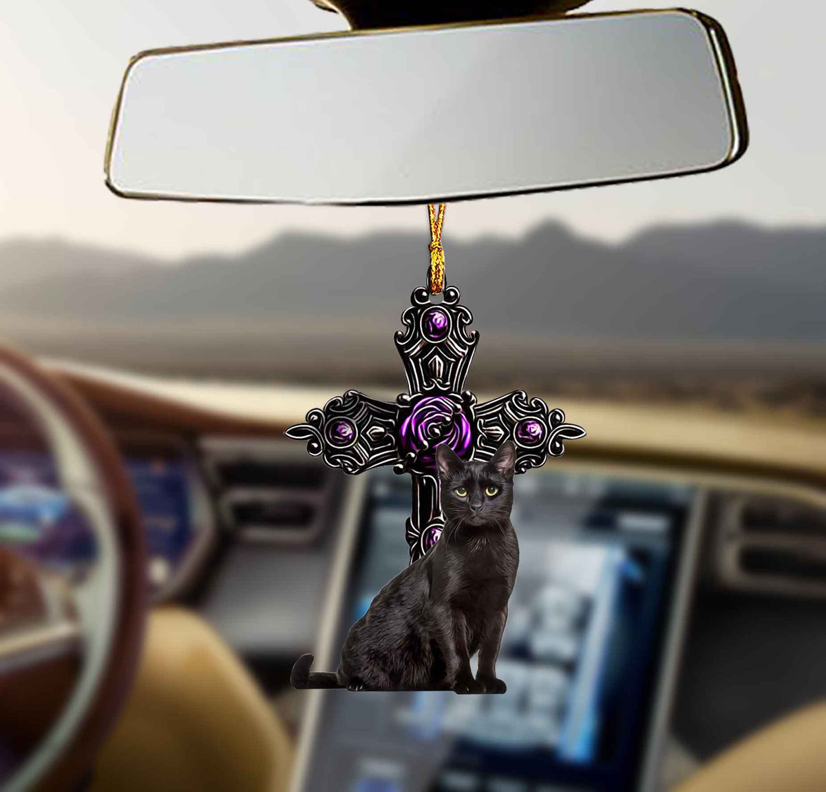 Cat pray for God cat lovers ornament