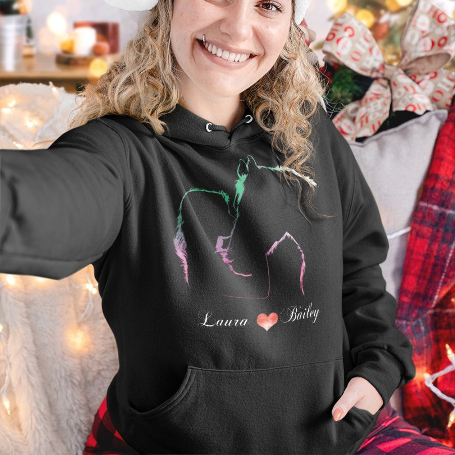 Custom Personalized Love My Horse And Never Walk Alone Hoodie Sweatshirt