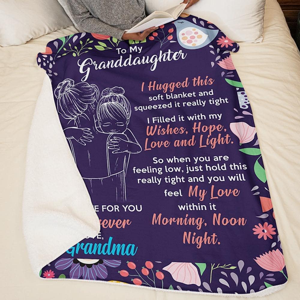 Personalized Granddaughter Blanket - Hug